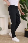 Erkek Casual Slim Fit Cord Desenli Kumaş Pantolon resmi